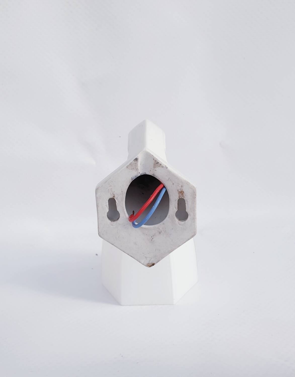 Art Deco porcelain and glass wall lamp