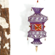 Suspension violette en macramé, années 70