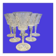 6 Cut crystal wine glasses