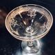 5 champagne glasses in chiseled crystal