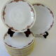 Bavarian porcelain dessert service with floral decoration. Around 1960.