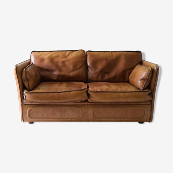 Vintage leather sofa Maison Roche et Bobois