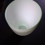 Large contemporary vase in green opaline