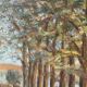 Peinture ancienne paysage breton cadre bois