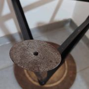 Tabouret métal & bois dans le style de Rowac années 1950/60. industriel