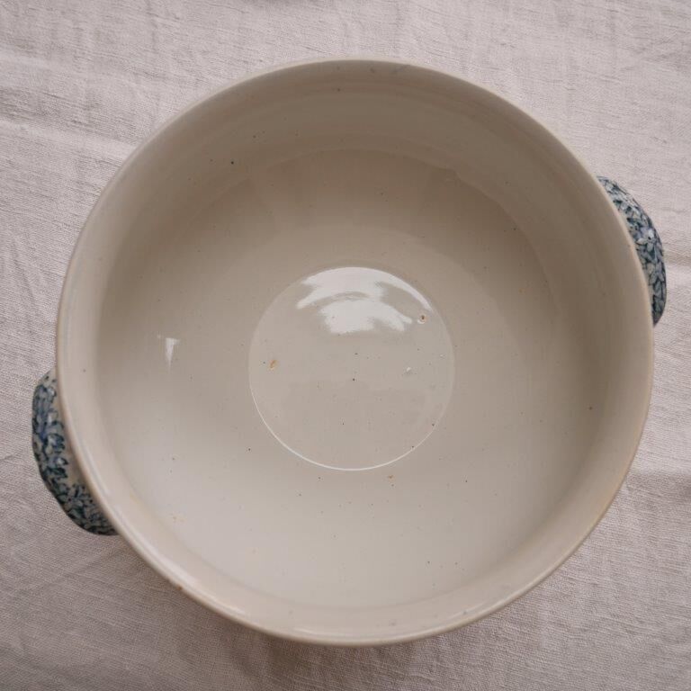 Soup or vegetable bowl St Amand iron earth model "dovecote"