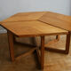 Table basse hexagonale en 3 modules 1950/60