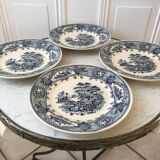 Set of 4 flat plates English style 60s