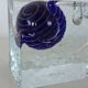 Glass candlestick, 80s