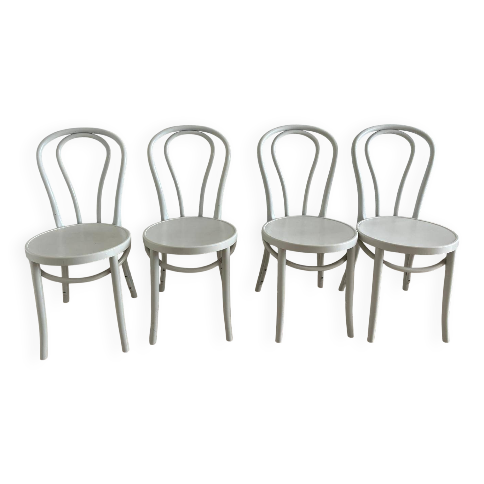 Set of 4 vintage bistro chairs IKEA ÖGLA in white (Thonet style)
