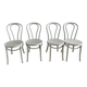 Set of 4 vintage bistro chairs IKEA ÖGLA in white (Thonet style)