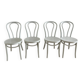 Set of 4 vintage bistro chairs IKEA ÖGLA in white (Thonet style)