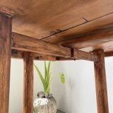 Round folding pine table mountain furniture