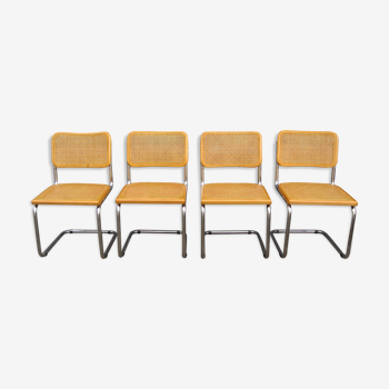 4 Cesca B32 chairs by Marcel Breuer
