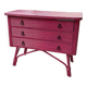 Commode rotin rose vintage