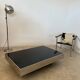 Old glass and chrome coffee table Italian design from the 70s vintage