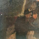Painting old flamenco dancer Seville early 20th century