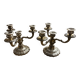 Silver-plated metal chandeliers