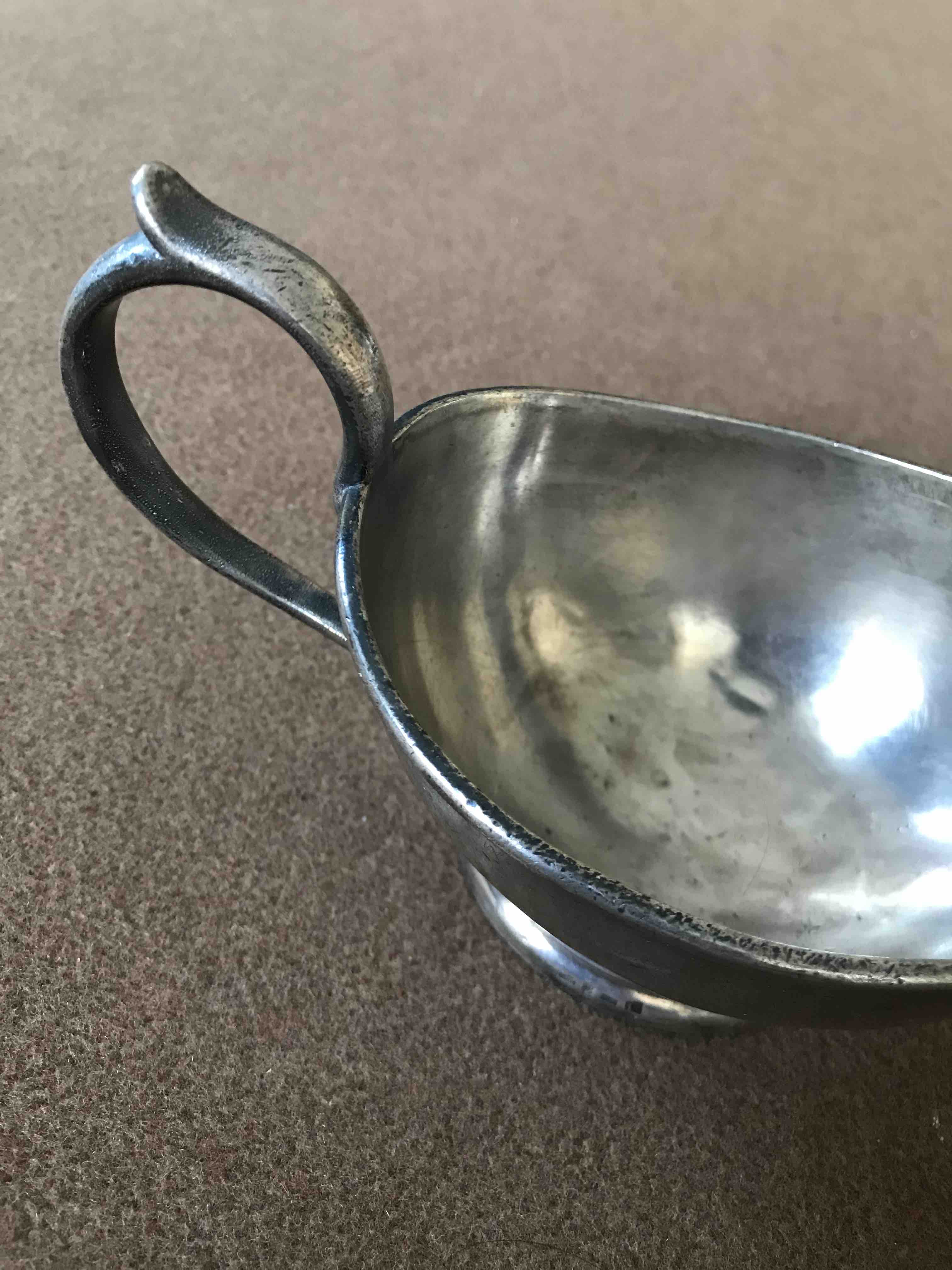 Silver metal sausage maker engraved Maison Dorée