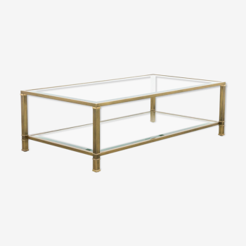 Mid-century brass coffee table