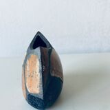 Enamelled ceramic lens vase