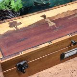 Large bamboo marquetry box