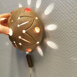 Small ceramic wall lamp (can also be used as a table lamp) space age style. Danish 1970s