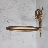 Brass swan head towel rack
