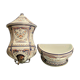 Wall fountain in earthenware with Rouen decoration