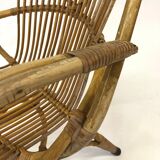 Rattan armchair by Rohe Noordwolde, 1960