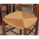 Set of 4 wooden chairs with rush seats, French work, 1950.