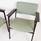 Set de 2 fauteuils en simili cuir vert menthe