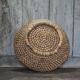 Old wicker basket, straw and bramble, woven basket, countryside.