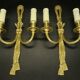 Large pair of Louis XVI style wall lights from Hettier Vincent - bronze