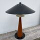 1980s metal and wood lamp