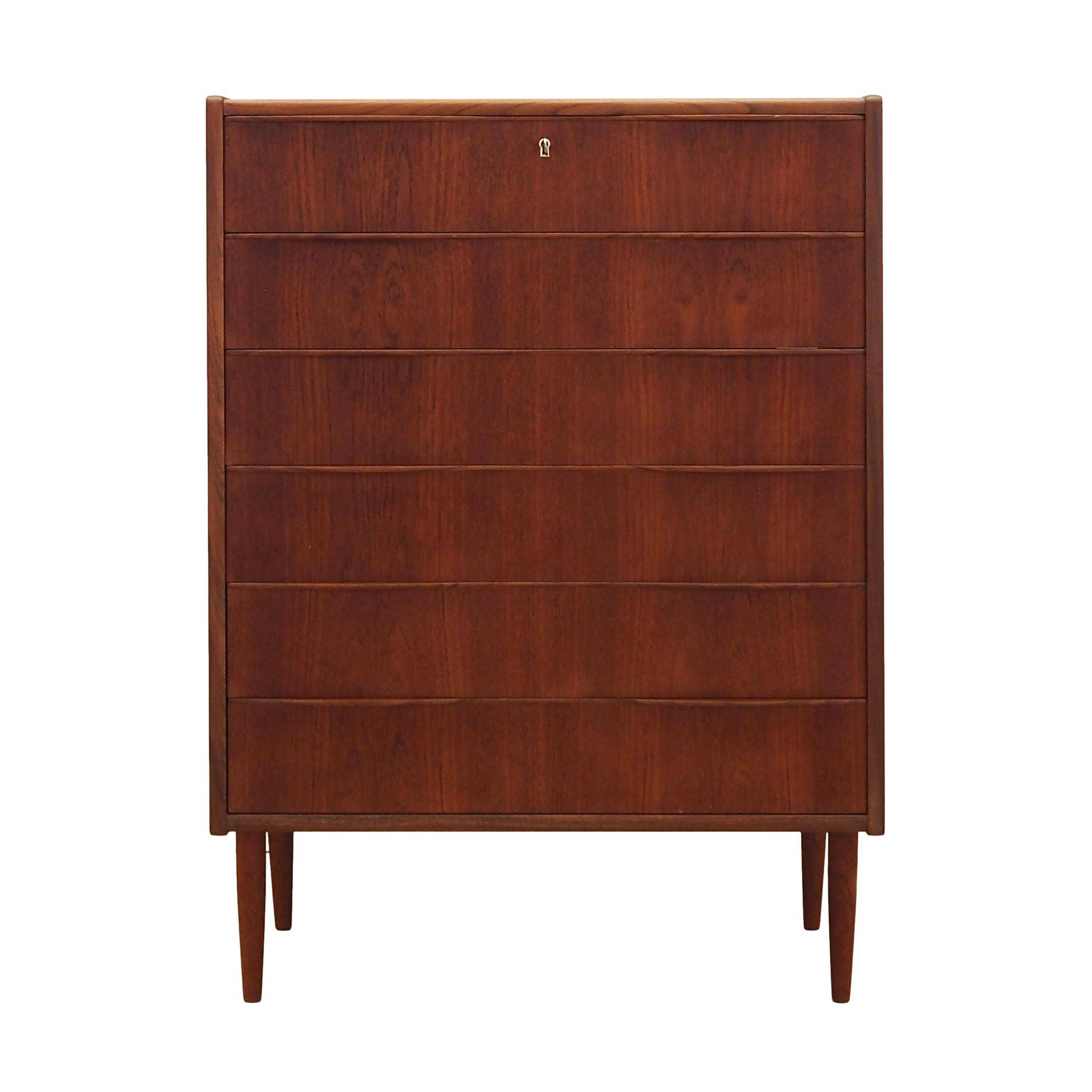 Teak chest of drawers, Danish design, 1970s, production: Denmark