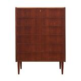 Teak chest of drawers, Danish design, 1970s, production: Denmark