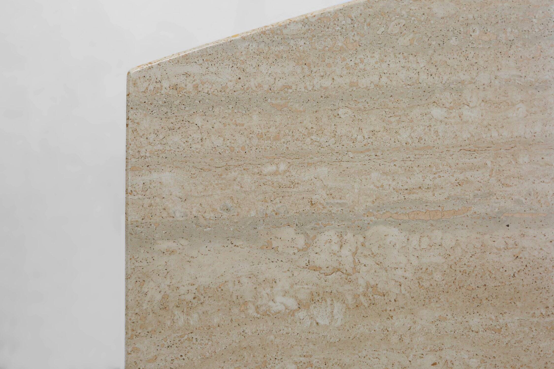 Sculptural Dinner Table in Travertine, France 1960s