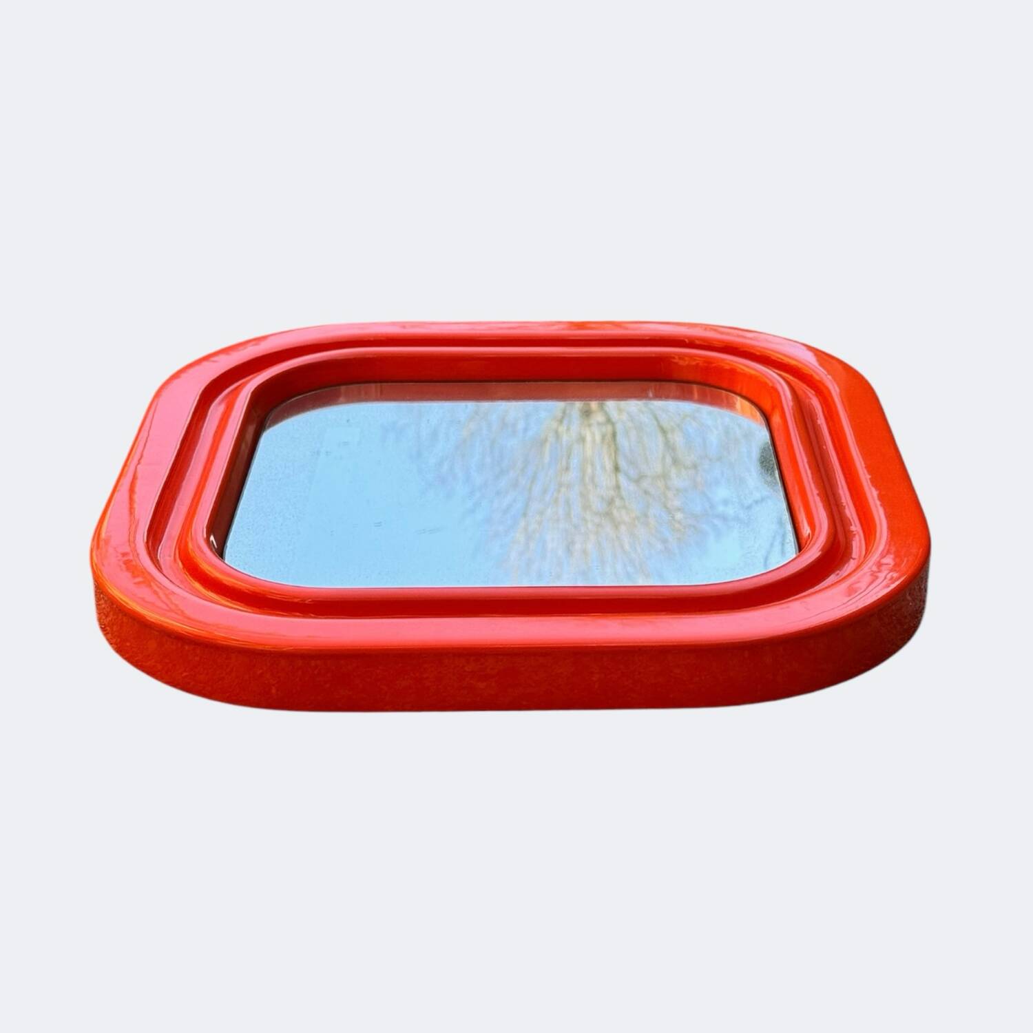 70s pop orange mirror