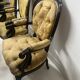 Set of eight Napoleon III style Louis XV armchairs in rosewood, 20th century.