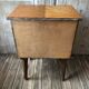 Vintage bedside feet oak compass
