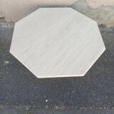 Exagonal travertine coffee table