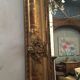 Louis Philippe mirror in wood and golden stucco 103x103cm