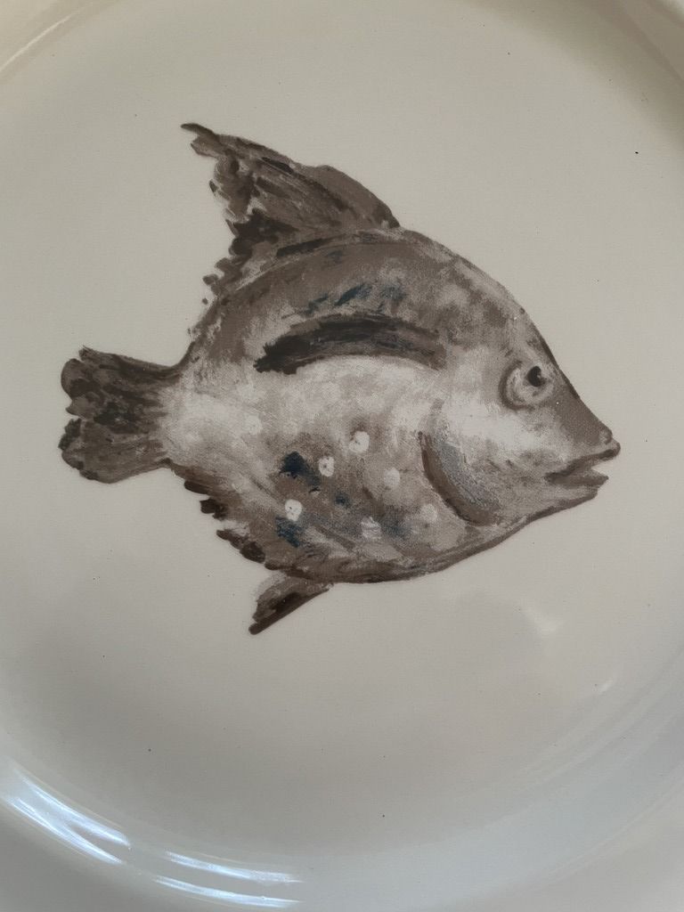 Set de 6 assiettes poisson Ascentielle
