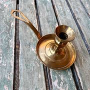Brass hand candlestick