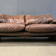 Leather Maralunga sofa by Vico Magistretti for Cassina, 1970s