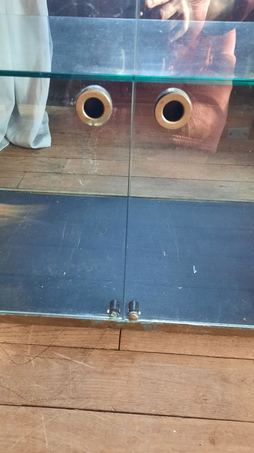 Art deco style brass showcase