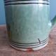 Handmade ceramic mug vase signed in enamelled terracotta