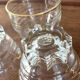 Verres en verre vintage avec bord doré, ensemble de 6