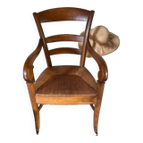 Restoration period straw armchair